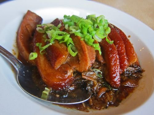Golden City - steamed pork with preserved vegetable