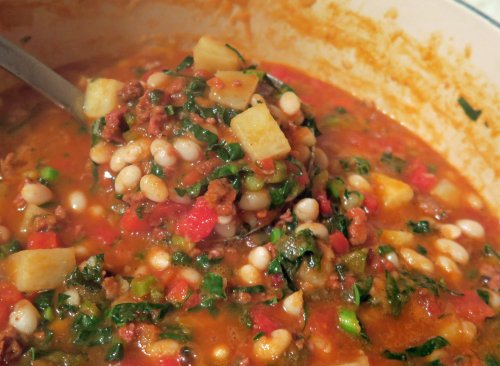 RC Kale and White Bean Stew with Merguez 01