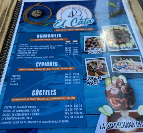 El Cata Menu