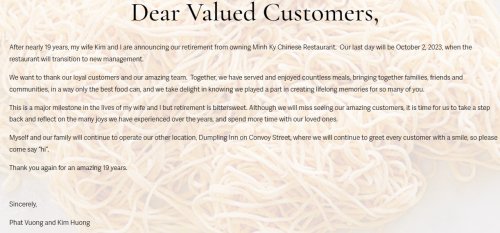 Minh Ky Owner Change